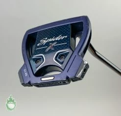 Used Right Handed TaylorMade Spider X Navy 35″ Putter Black Steel Golf Club