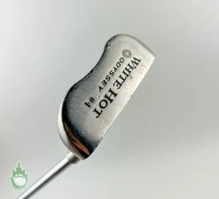 Used Right Handed Odyssey White Hot Tour #4 35″ Blade Putter Steel Golf Club 22 Used Right Handed Odyssey White Hot Tour #4 35″ Blade Putter Steel Golf Club -Gents Fairway Woods Sales Store IMG 2394