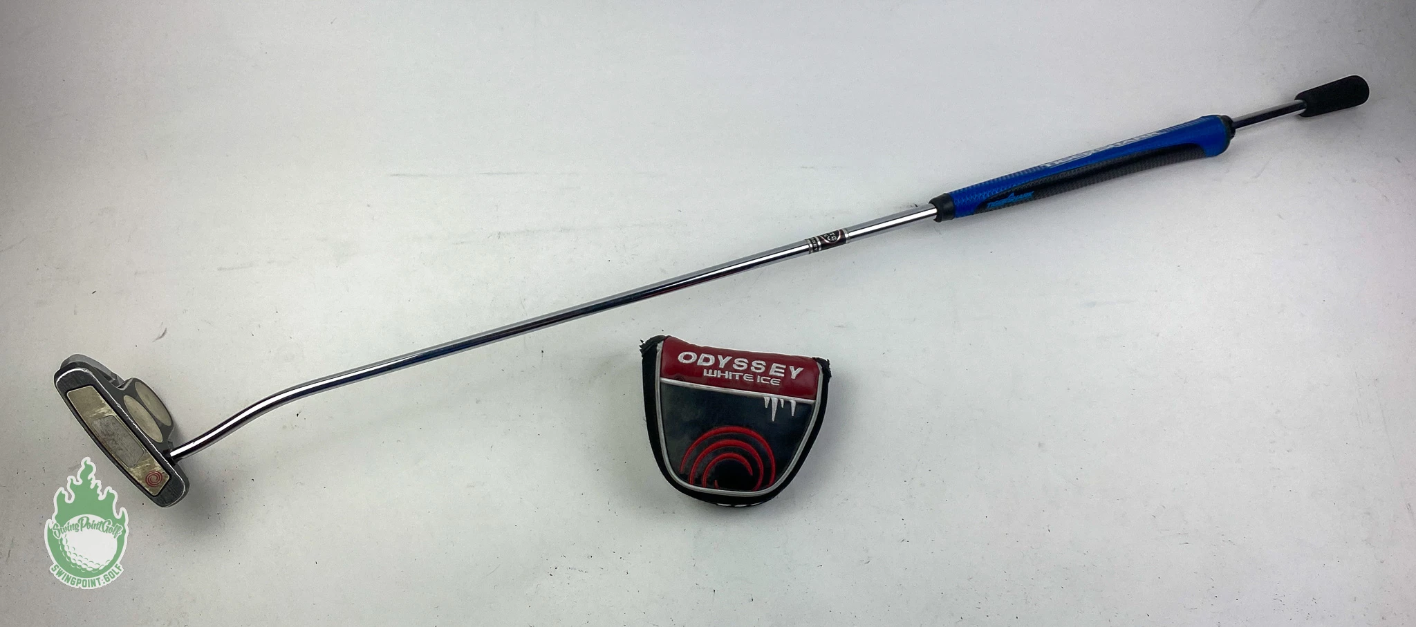 Used Right Handed Odyssey White Steel 2-Ball 40″ Belly Putter Steel Golf Club 3 Used Right Handed Odyssey White Steel 2-Ball 40″ Belly Putter Steel Golf Club - Image 3