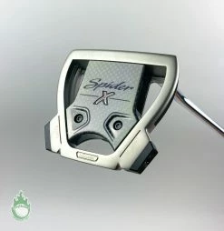 Used Right Handed TaylorMade Spider X Gray/White 35″ Putter Steel Golf Club