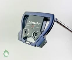 Used Right Handed TaylorMade Spider X Navy 34.5″ Putter Black Steel Golf Club