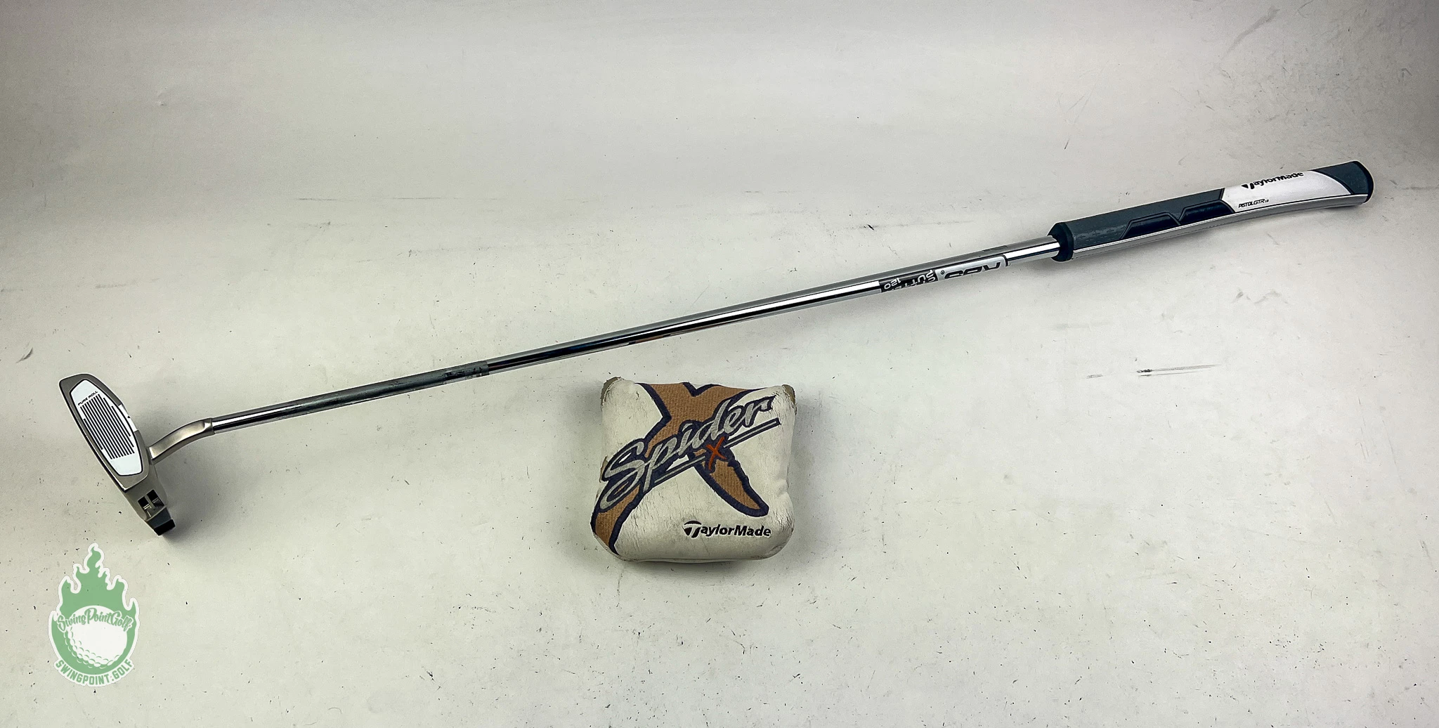 Used TaylorMade Spider X Platinum/White 35″ Putter Steel Golf Club W/ Headcover 3 Used TaylorMade Spider X Platinum/White 35″ Putter Steel Golf Club W/ Headcover - Image 3